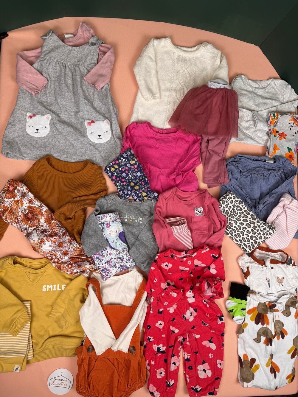 Huge Baby Girl 3-6M Fall/Winter Clothing Lot - 24 Pieces #646